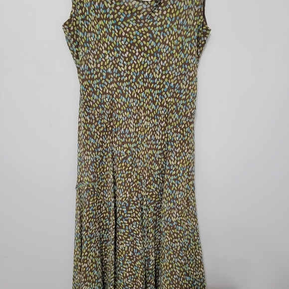 Talbots Vintage Pure Silk Midi/Maxi Dress Size 8 Fairycore Flowy Lightweight Y2K - Picture 10 of 13